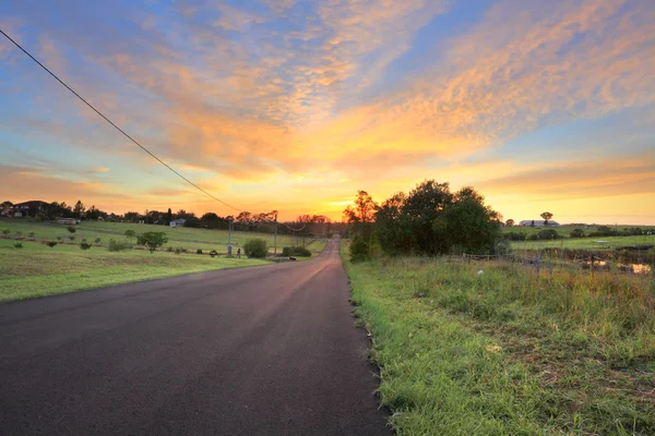Country Road sunrise — Stock Photo, Image