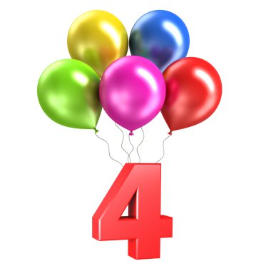 üç beyaz arka plan üzerinde parlak balonlar oluşturma