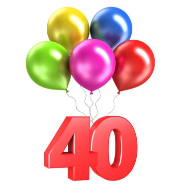 Beyaz arka plan üzerinde 3D render parlak balonlar