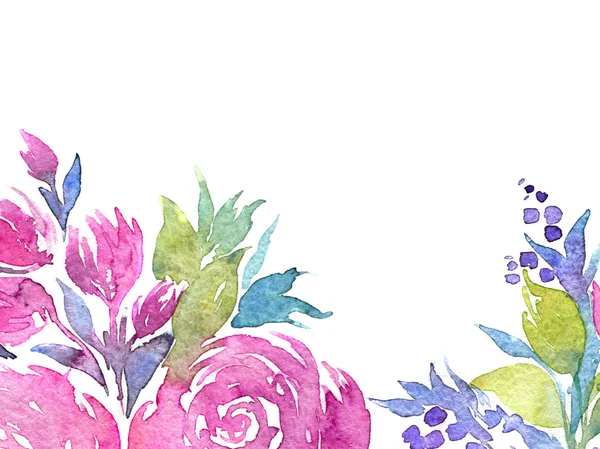 bir çiçek suluboya çizimi.