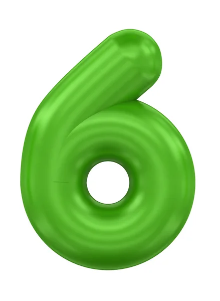 Three-dimensional number in green — Stock Photo, Image