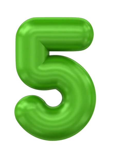Driedimensionale nummer in het groen — Stockfoto