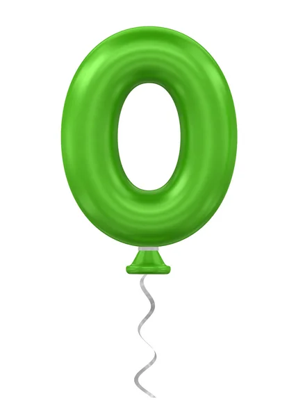 Three-dimensional number in green — Stock Photo, Image