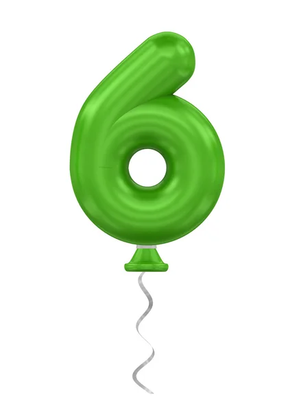 Three-dimensional number in green — Stock Photo, Image