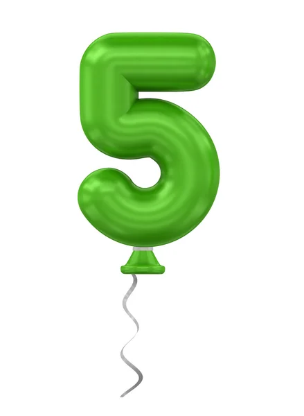 Three-dimensional number in green — Stock Photo, Image