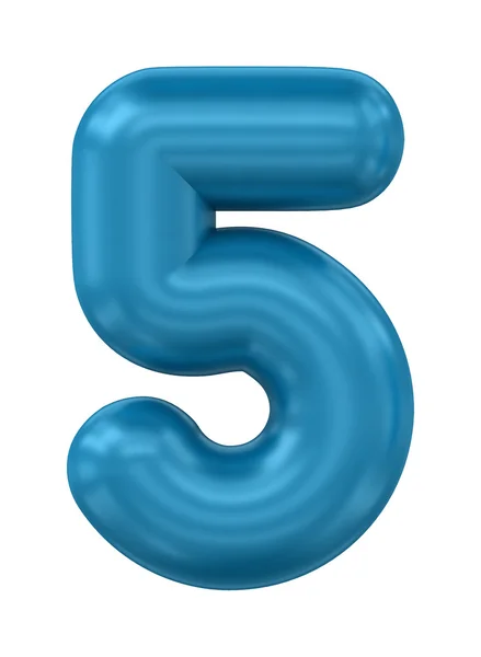 Driedimensionale nummer in blauw — Stockfoto