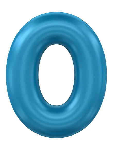 Tredimensionella nummer i blått — Stockfoto