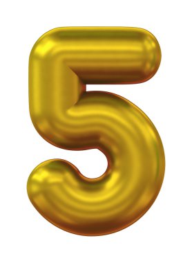 altın üç boyutlu numarası