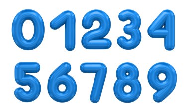 three-dimensional number in green clipart