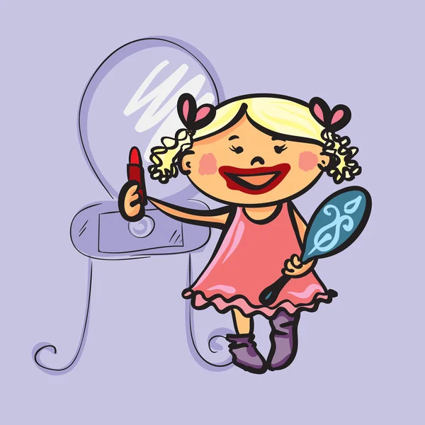 Girl cartoon — Stockvector