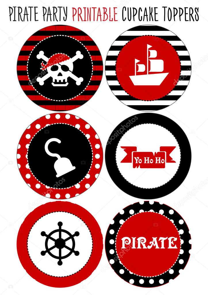 Party set printable. Pirate theme party