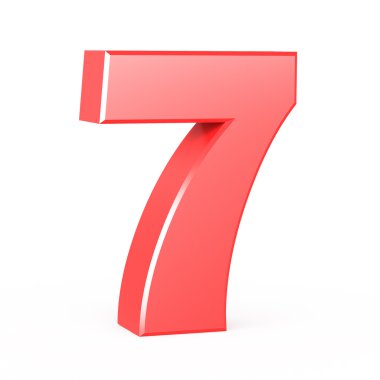 kırmızı üç boyutlu numarası