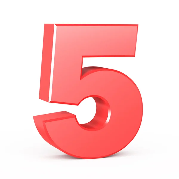 Three-dimensional number in red — Stock Photo, Image