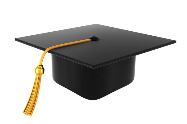 Beyaz arka planda mezuniyet şapkası