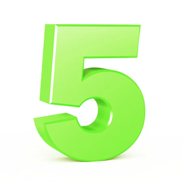 Three-dimensional number in green — Stock Photo, Image