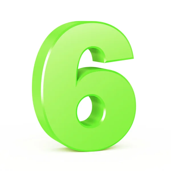 Three-dimensional number in green — Stock Photo, Image