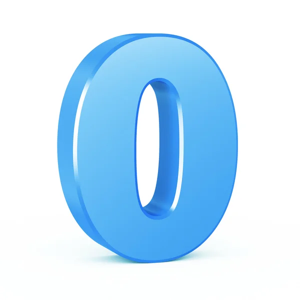 Three-dimensional number in blue — Stock Photo, Image