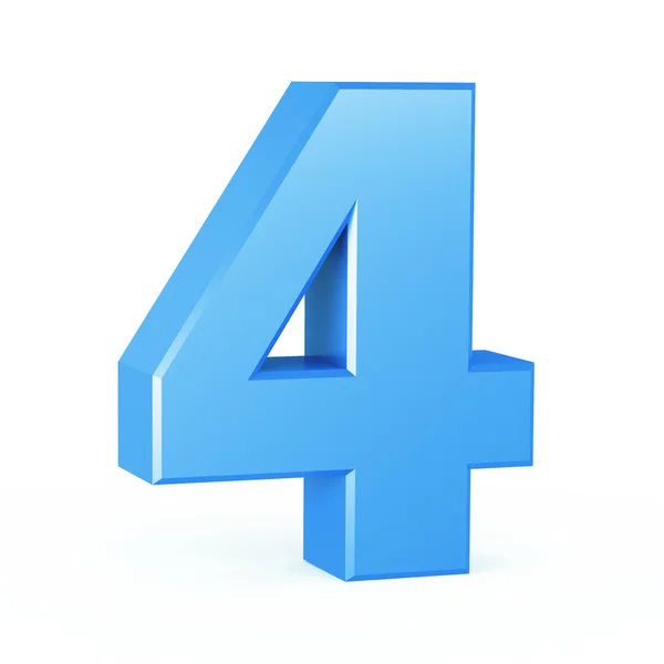 Three-dimensional number in blue — Stock Photo, Image