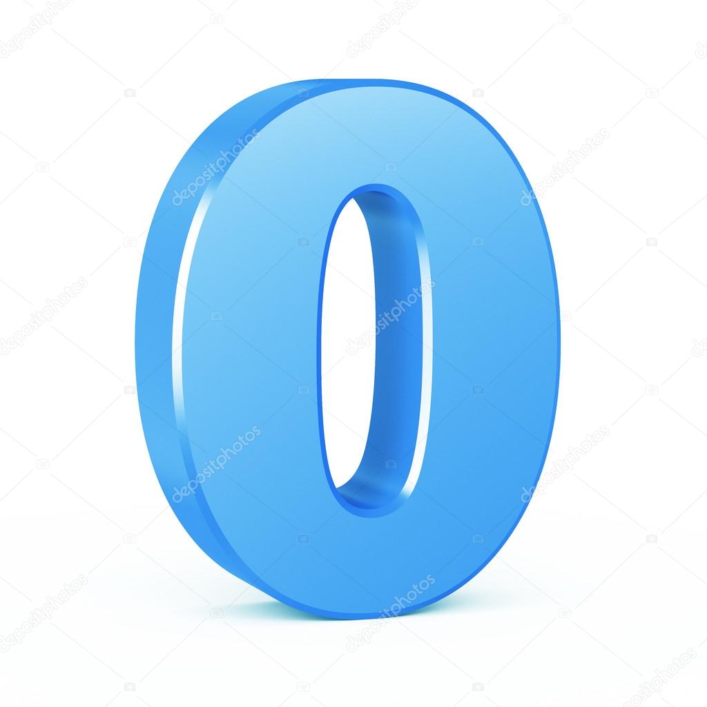 three-dimensional number in blue