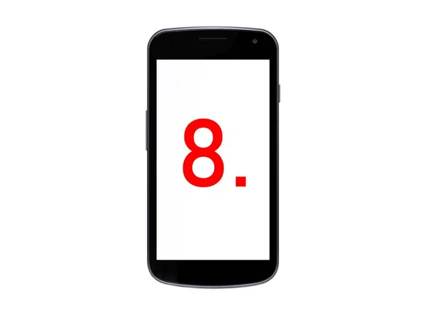 Smartphone Con Número — Foto de Stock