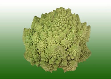 Yeşil Karnabahar yeşilde izole