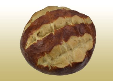 Laugenbrot mit Verlauf freigeellt mit Textur