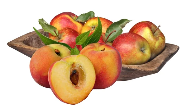 苹果和桃子 — 图库照片