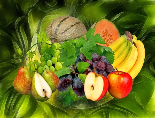 Vers fruit prachtig ingericht — Stockfoto
