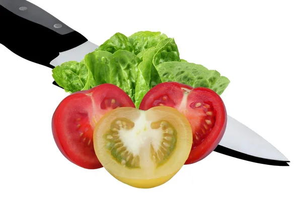 新鮮なサラダとトマト — ストック写真
