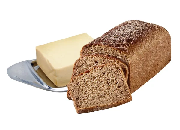 Bread with butter — Stock Photo, Image