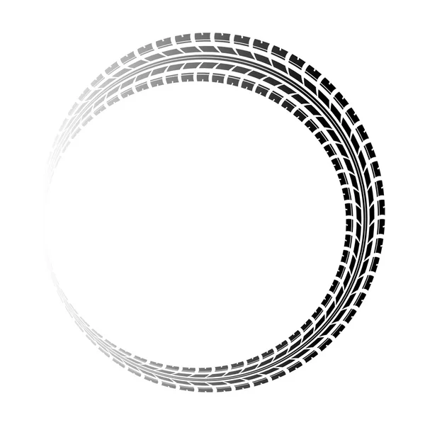 圆形渐变轮胎的痕迹 — 图库矢量图片