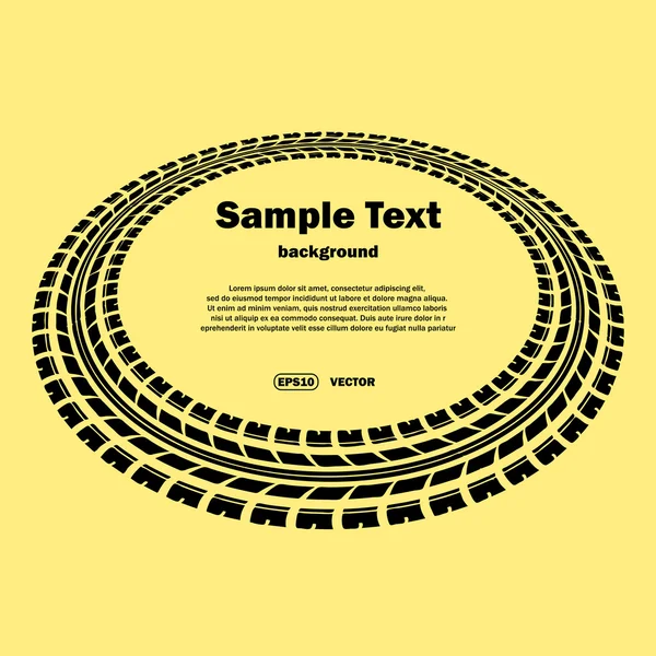 Círculo pista de neumáticos en amarillo — Archivo Imágenes Vectoriales