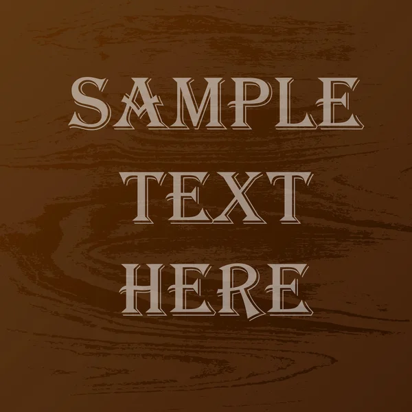 Trä textur text — Stock vektor