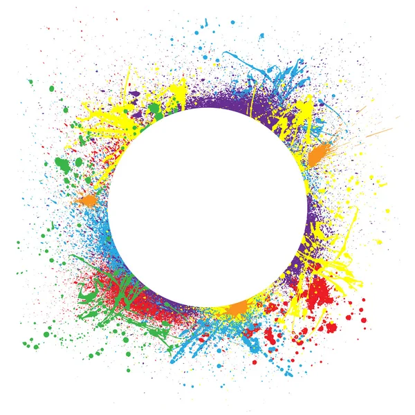 Ink splash background circle — Stock Vector