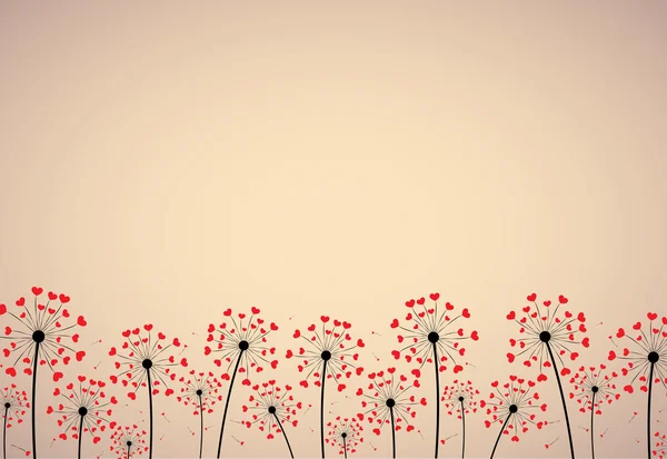 Abstract background with dandelions