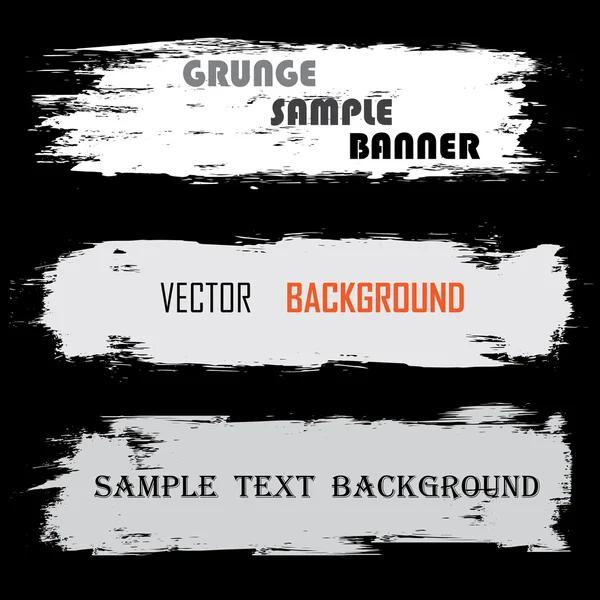 Grunge banners blancos con texto — Archivo Imágenes Vectoriales