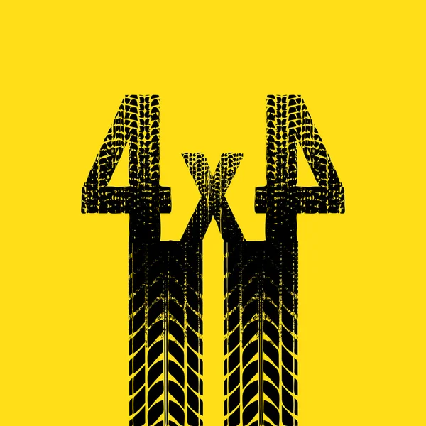 Sarı lastik parça 4 x 4 arka plan