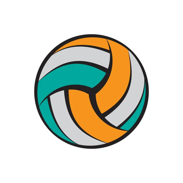 Símbolo plano de voleibol —  Vetores de Stock