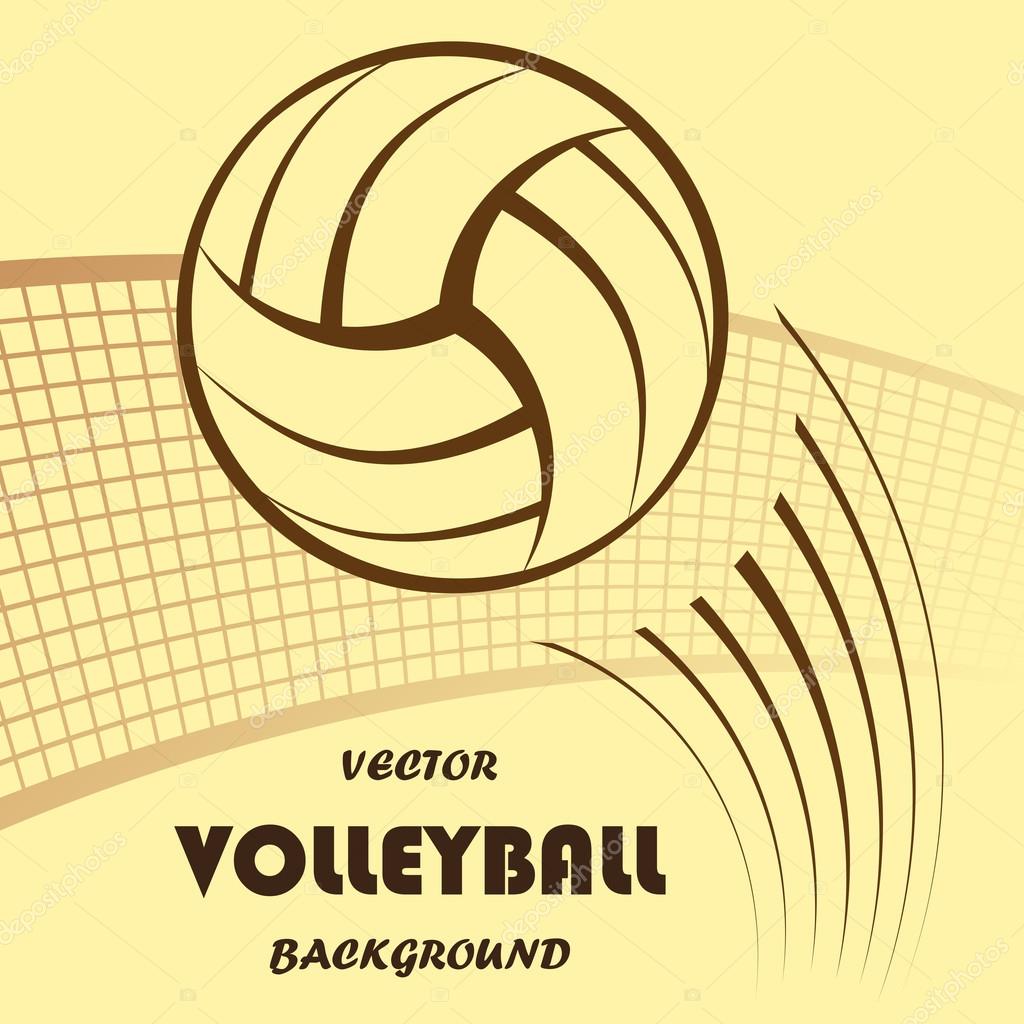 Volleyball yellow background — Stock Vector © longquattro 106813928