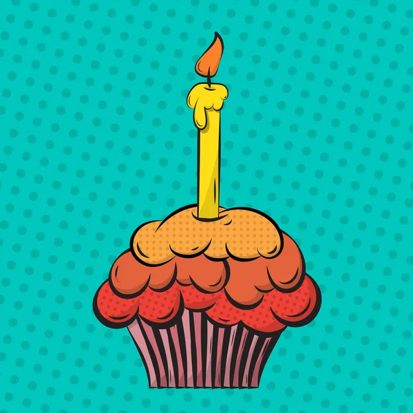 Pop art Cupcake — Image vectorielle