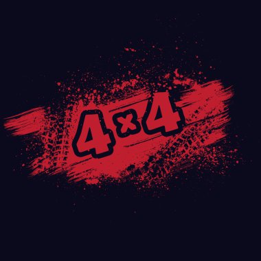 Grunge lastik parça kırmızı arka plan