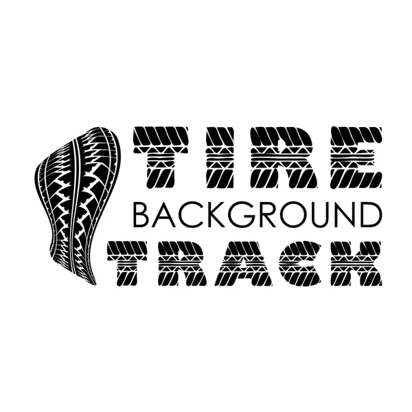 Tire track text background — Stock Vector