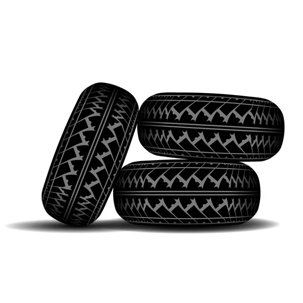 Caminhão pneu faixa set — Vetor de Stock