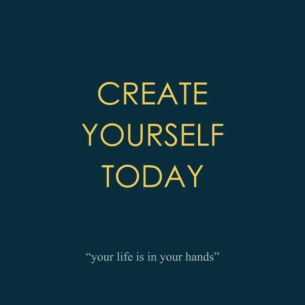 Δημιουργήστε τον εαυτό σας σήμερα — Διανυσματικό Αρχείο