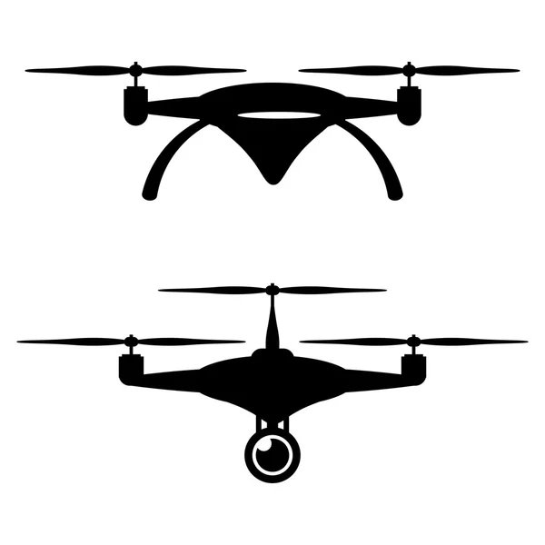 Set sagome droni — Vettoriale Stock