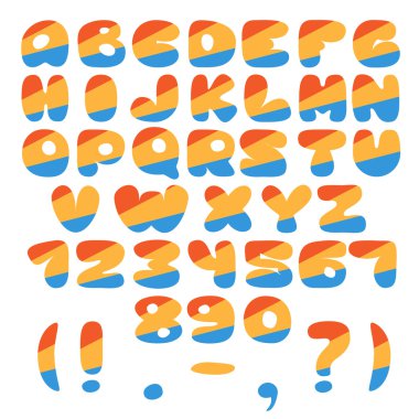 Farklı renkler alfabesi