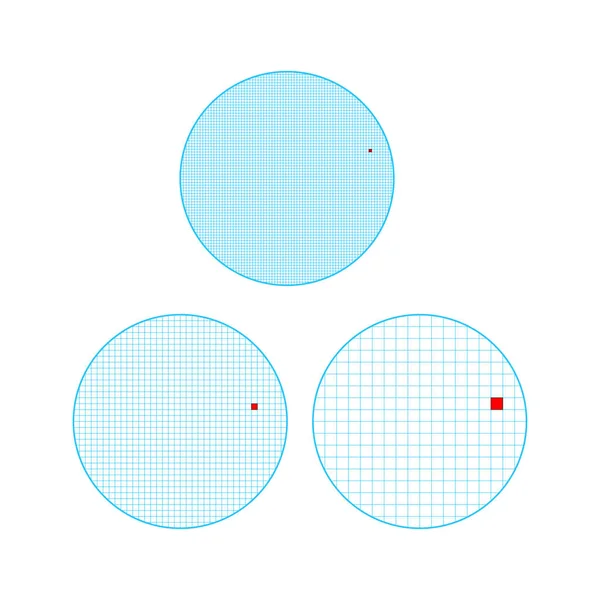 Différents cercles ppi ensemble Illustration De Stock