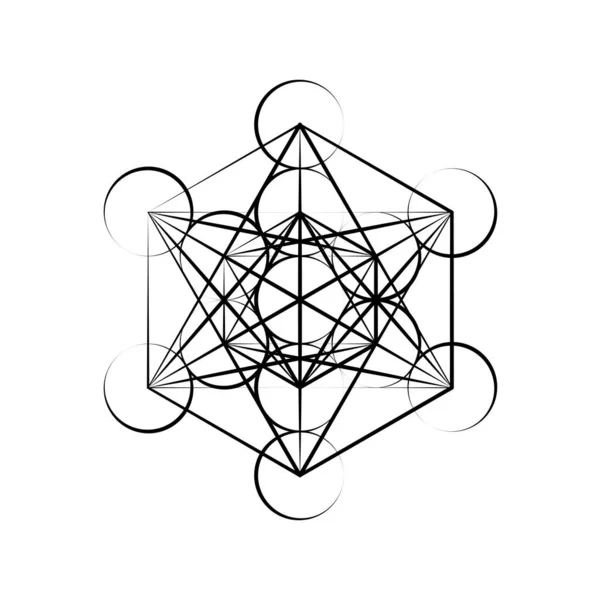 Silueta de contorno hexágono — Archivo Imágenes Vectoriales