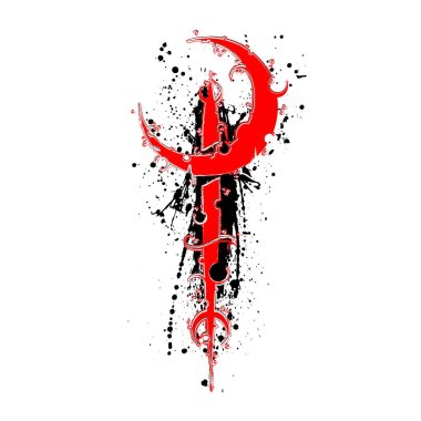 Ay siyah simgesi arkaplanı