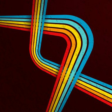 Retro perspektif çizgileri